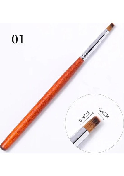 B01 1 Adet Tırnak Resim Fırçası Akrilik Uv Jel Uzatma Boyama Fırça Kalem Tırnak Fransız Çizgili Çizgiler Dıy Manikür Aksesuarları Aracı (Yurt Dışından)