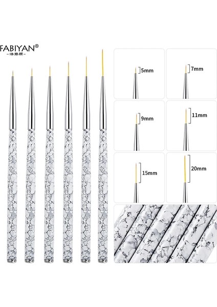 7 11 15MM 3 Adet Tırnak Resim Fırçası Çizim Boyama Çiçek Astar Kalem Mermer Desen Kolu Uv Jel Lehçe Manikür Alet Takımı 5/7/9mm 11/15/20MM (Yurt Dışından) fiyatları