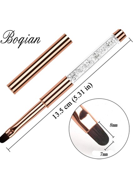 11MM Bqan Gül Altın Uv Jel Tırnak Fırçası Astar Boyama Kalem Akrilik Çizim Fırçası Çivi Için Degrade Taklidi Kolu Tırnak Sanat Aracı (Yurt Dışından) fırsatları