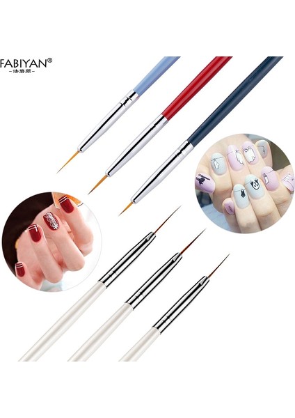 15 Adet Siyah 3 Adet Tırnak Sanat Astar Şerit Fırça Kalem Çiçek Boyama Çizim Görüntü Akrilik Uv Jel Lehçe Manikür 3D Ipuçları Tasarım Araçları Dıy Set (Yurt Dışından)