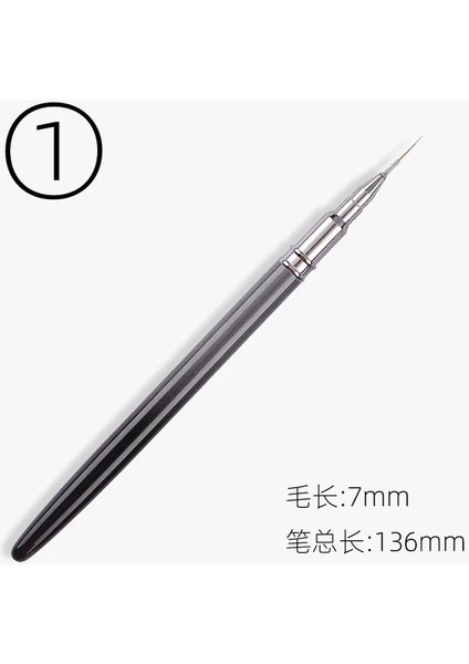 Style3-7mm Nail Art Liner Fırçalar Akrilik Fransız Şerit Nail Art Liner Fırça Uv Jel Uzatma Tırnak Boyama Çizim Fırçaları Manikür Araçları (Yurt Dışından)