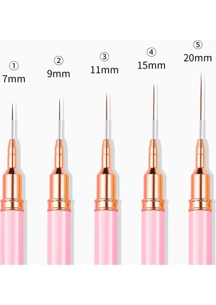Style3-7mm Nail Art Liner Fırçalar Akrilik Fransız Şerit Nail Art Liner Fırça Uv Jel Uzatma Tırnak Boyama Çizim Fırçaları Manikür Araçları (Yurt Dışından) fırsatları