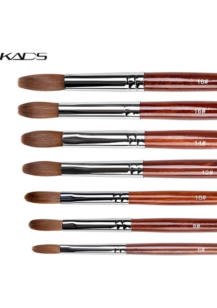 Boyutu 8 Kıvrımlı Kads Kolinsky Akrilik Tırnak Fırçası Manikür Tozu Için Kıvrımlı Yuvarlak Kırmızı Ahşap Saplı Profesyonel Alet Manikür Fırçaları (Yurt Dışından) fiyatları