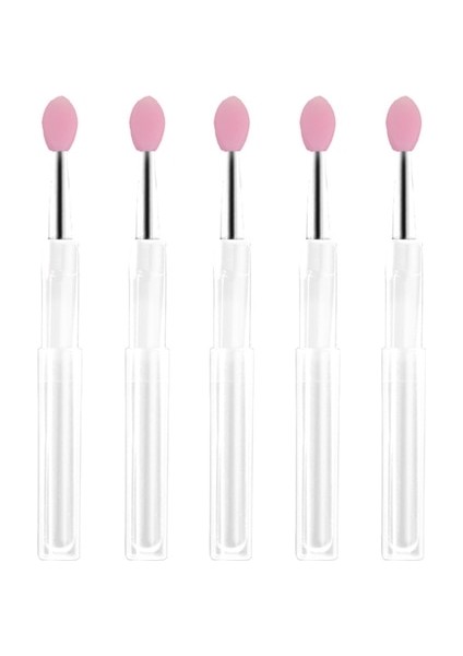 Pembe 5 Adet Tırnak Pudra Fırçaları Yumuşak Silikon Glitter Toplama Göz Farı Aplikatörler Fırça Makyaj Araçları Dıy Profesyonel Tırnak Sanat Araçları (Yurt Dışından)