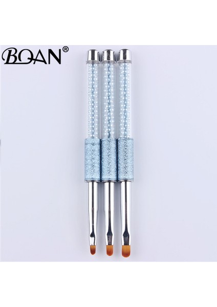 1 Adet Oval Boyut 6 Bqan #4#6#8 Tırnak Sanat Mavi Inci Oval Boya Fırçası Akrilik Glitter Jel Lehçe Ceket Uzatma 3D Çizgi Izgara Petal Fransız Tırnak Fırçası (Yurt Dışından) modelleri