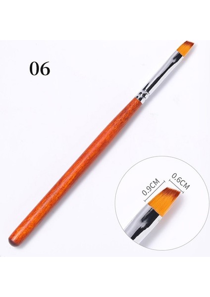 B06 1 Adet Tırnak Resim Fırçası Akrilik Uv Jel Uzatma Boyama Fırça Kalem Tırnak Fransız Çizgili Çizgiler Dıy Manikür Aksesuarları Aracı (Yurt Dışından)