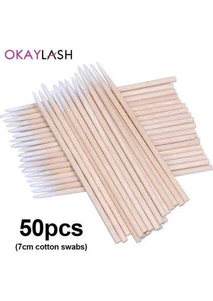 Makyaj Temizleme Çubukları Okaylash 50 Adet/grup Siyah Saplı Yeniden Kullanılabilir Jel Astar Tırnak Sanat Fırçaları Boyama Kalem Güzellik Makyaj Araçları (Yurt Dışından)
