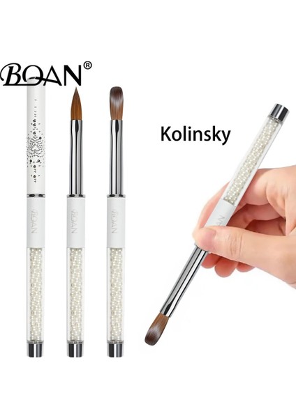 Siyah Boyut 6 Bqan #8 #10 Kolinsky Akrilik Tırnak Fırçası Tırnak Resim Fırçası Kolinsky Samur Saç Manikür Sanat Aracı Inciler Handlel Sıvı Toz Dıy (Yurt Dışından) fiyatları