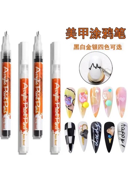 0.35MM 1 Adet Nail Art Graffiti Kalem Siyah Renk Uv Jel Lehçe Tasarım Nokta Boyama Detaylandırma Kalem Fırçalar Dıy Nail Art Süslüyor Araçları 11 Boyutu (Yurt Dışından) fırsatları