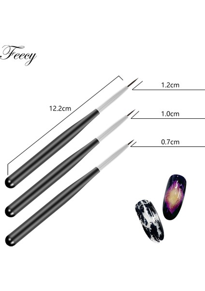 3 Adet 3 Adet Uv Jel Manikür Fırçası Astar Boyama Kalem Çizim Oyma Kalemi Akrilik Tırnak Sanat Hattı Ipuçları Fırçalar Kalem Tırnak Sanat Araçları Kalem (Yurt Dışından) indirimleri