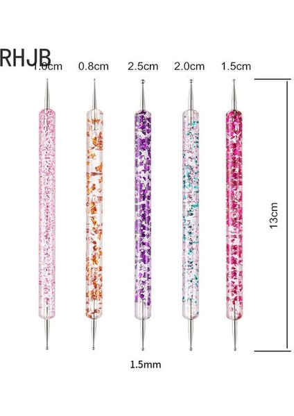 (5 Adet Mix) Color1 Rhjb Yeni Çivi Şeyler Manikür Seti Için Fırçalar Çivi Sanat Aksesuarları Araçları Kitleri Profesyoneller Için Tırnak Malzemeleri Manikür Seti (Yurt Dışından)