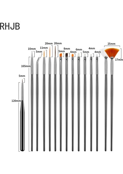 (5 Adet Mix) Color1 Rhjb Yeni Çivi Şeyler Manikür Seti Için Fırçalar Çivi Sanat Aksesuarları Araçları Kitleri Profesyoneller Için Tırnak Malzemeleri Manikür Seti (Yurt Dışından) fırsatları