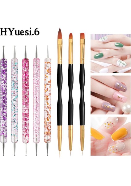 G 5 Adet Çift Uçlu Tırnak Resim Fırçası 2 Yollu Uv Jel Astar Süsleyen Çiçek Çizim Boyama Kalem Dıy Manikür Tasarımları Aracı Set (Yurt Dışından) fiyatları