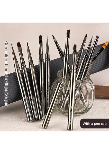B01 12 Adet Tırnak Resim Fırçası Astar Fırça Şerit Desen Boyama Fırçası Akrilik Uv Jel Uzatma Çizim Oyma Kalemi Dıy Manikür Aracı (Yurt Dışından) fiyatları