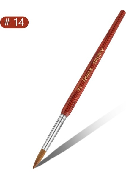4714 Aokıtec Kolinsky Samur Tırnak Fırçası Degrade Metalik Varil Yuvarlak Şekilli Tırnak Resim Fırçası Akrilik Uygulama Manikür Aracı (Yurt Dışından)
