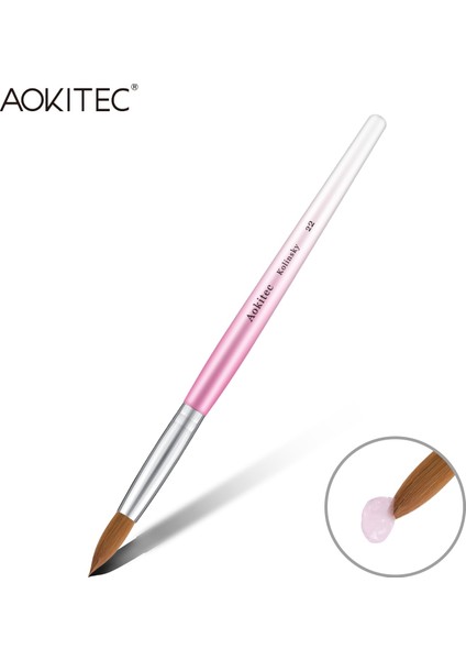 4714 Aokıtec Kolinsky Samur Tırnak Fırçası Degrade Metalik Varil Yuvarlak Şekilli Tırnak Resim Fırçası Akrilik Uygulama Manikür Aracı (Yurt Dışından) fiyatları