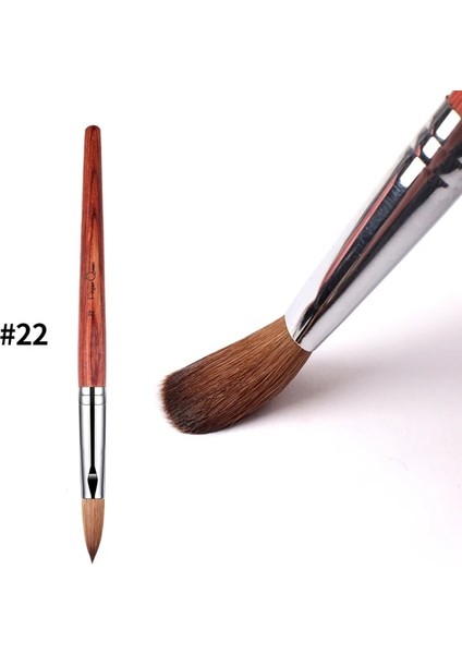 JB054-22 Kolinsky Akrilik Tırnak Fırçası Kırmızı Ahşap Saplı Tırnak Resim Fırçası Çizim Jel Uzatma Fırçaları Çivi Kalem Manikür Tırnak Sanat Araçları (Yurt Dışından)