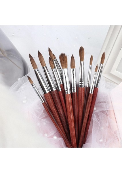 JB054-22 Kolinsky Akrilik Tırnak Fırçası Kırmızı Ahşap Saplı Tırnak Resim Fırçası Çizim Jel Uzatma Fırçaları Çivi Kalem Manikür Tırnak Sanat Araçları (Yurt Dışından) indirimleri