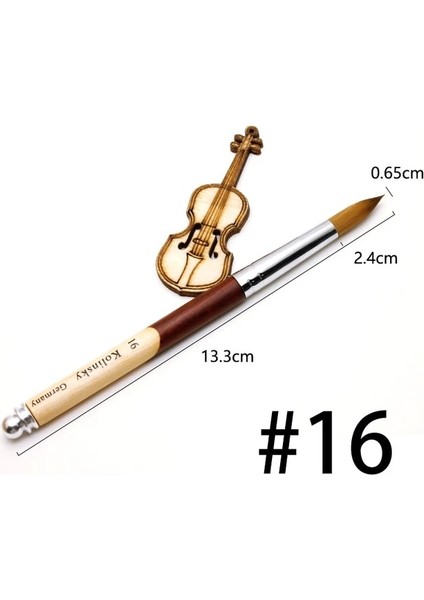 Round-16 Tıanmı Tırnak Fırçası Düz Yuvarlak Kolinsky Sable Nail Art Jel Fırça Jel Oluşturucu Manikür Oyma Çizim Fırça Kalem Ahşap Saplı (Yurt Dışından)