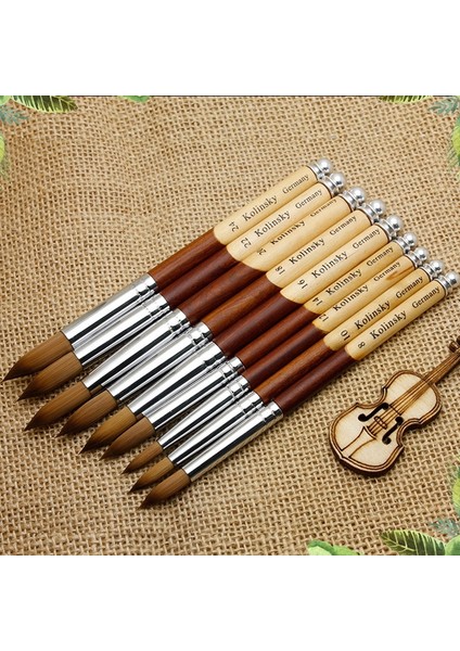 Round-16 Tıanmı Tırnak Fırçası Düz Yuvarlak Kolinsky Sable Nail Art Jel Fırça Jel Oluşturucu Manikür Oyma Çizim Fırça Kalem Ahşap Saplı (Yurt Dışından) modelleri