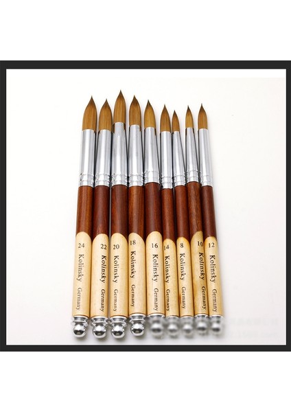 Round-16 Tıanmı Tırnak Fırçası Düz Yuvarlak Kolinsky Sable Nail Art Jel Fırça Jel Oluşturucu Manikür Oyma Çizim Fırça Kalem Ahşap Saplı (Yurt Dışından) fırsatları