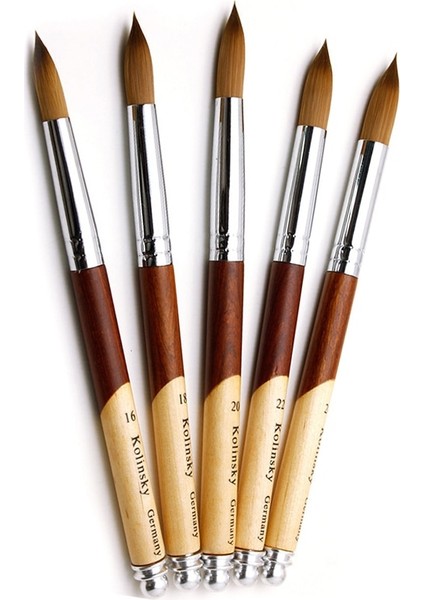 Round-16 Tıanmı Tırnak Fırçası Düz Yuvarlak Kolinsky Sable Nail Art Jel Fırça Jel Oluşturucu Manikür Oyma Çizim Fırça Kalem Ahşap Saplı (Yurt Dışından) indirimleri