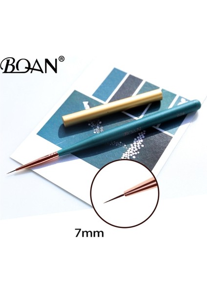 7mm Bqan #4#6#8#10 Nail Art Uv Jel Lehçe Boya Tırnak Fırçası Siyah Ahşap Saplı Oyma Çiçekler Manikür Tırnak Araçları (Yurt Dışından)