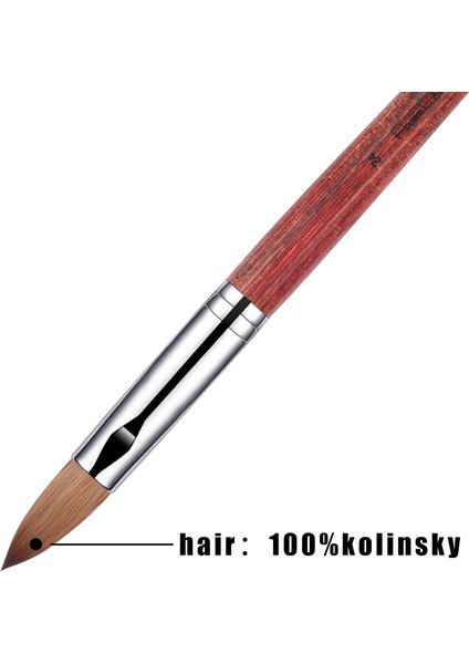 JB054-04 Kolinsky Akrilik Tırnak Fırçası Tırnak Resim Fırçası Boyama Çizim Fırçaları Ahşap Saplı Jel Uzatma Çivi Kalem Manikür Araçları (Yurt Dışından) fırsatları