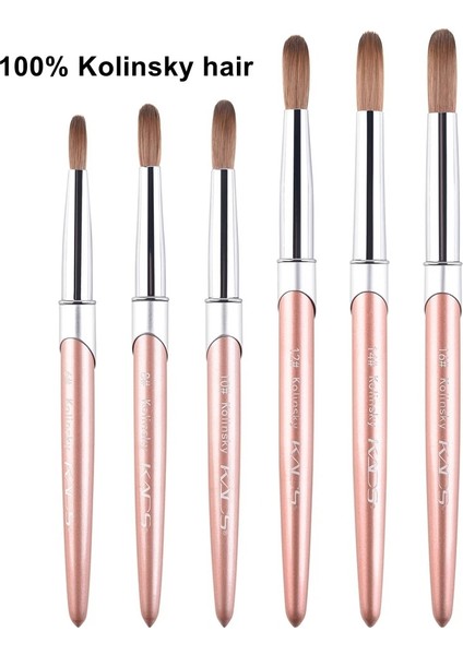 Boyutu 16 100% Saf Kolinsky Akrilik Tırnak Fırçası Gül Altın Kol Kolinsky Sable Kalem Uv Tırnak Jel Boyama Oyma Tırnak Sanat Aracı 6 #-16 # (Yurt Dışından) modelleri