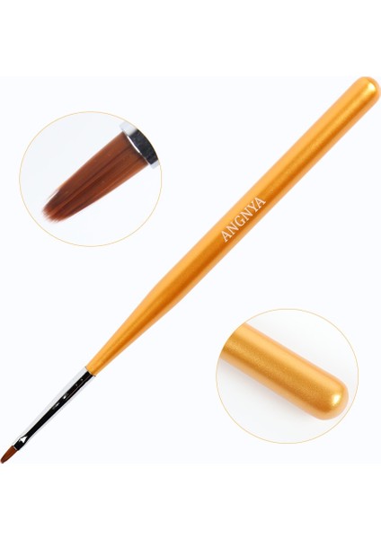 Mor Angnya Altın Ahşap Saplı Tırnak Resim Fırçası Akrilik Sıvı Toz Boyama Çiçek Petal Fırça Oyma Çizim Kalemi Manikür Araçları (Yurt Dışından) modelleri