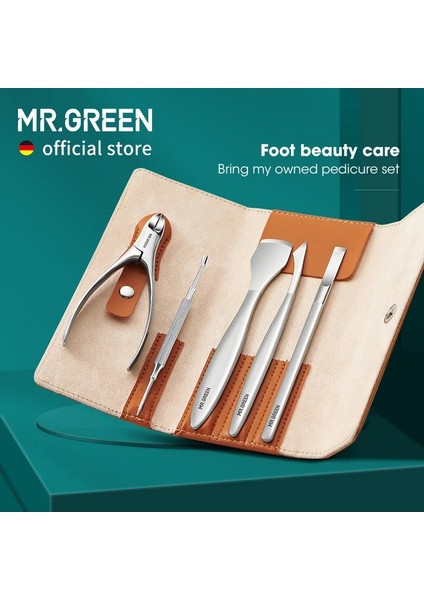 MR-9101 Mr.green Pedikür Bıçağı Seti Profesyonel Batık Ayak Tırnağı Ayak Bakımı Araçları Paslanmaz Çelik Tırnak Makası Clipper Sökücü Kiti (Yurt Dışından)