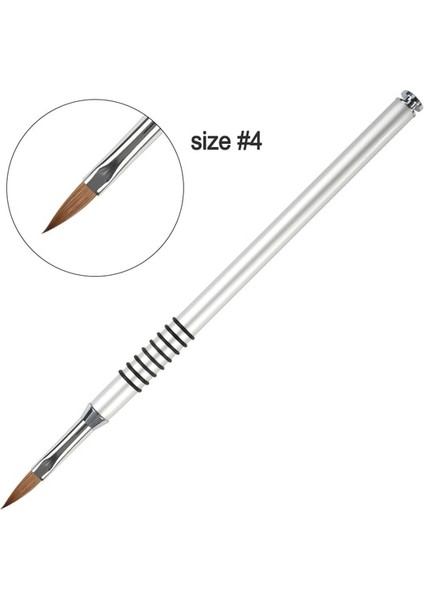 Boyut 4 Angnya #2#4#5#6#8 Tırnak Fırçası Sanat Akrilik Kolinsky Fırça Uv Jel Oyma Kalem Fırça Sıvı Toz Tırnak 3D Çizim Kalemi Tırnak Sanat Aracı (Yurt Dışından)