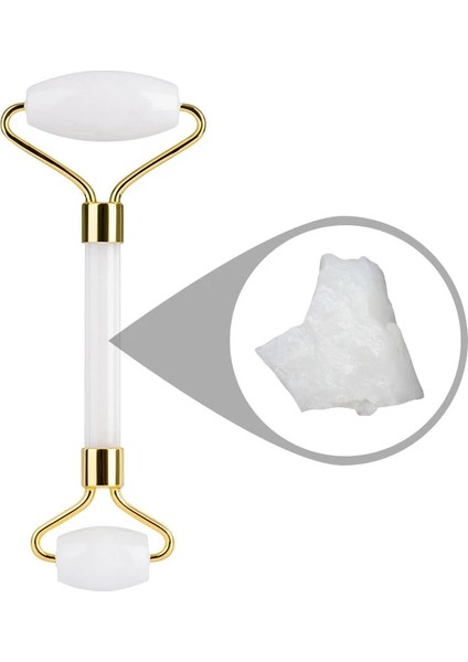 Doğal Yeşim Beyaz Kuvars Rulo Yüz Selülit Masajı Gua Sha Seti (Yurt Dışından) fırsatları