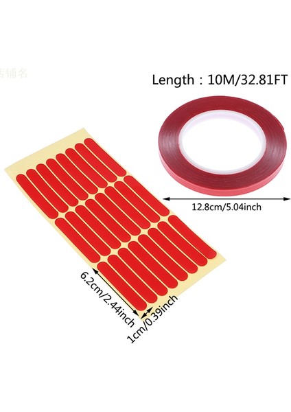 A2 Şeffaf Çift Yapışkan Bant Tırnak Ucu Yapışkan Bant Akrilik Ekran Bar Nail Art Renk Örneği Ekran Aracı (Yurt Dışından)
