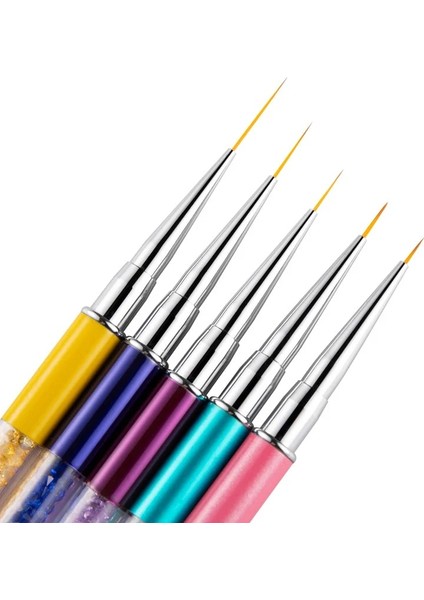 STYLE2-15MM Nail Art Liner Fırça Uv Jel Boyama Kalem Oyma Nail Art Liner 3D Rhinestones Ultra-Ince Çizgi Çizim Kalem Fırça Manikür Araçları (Yurt Dışından) indirimleri