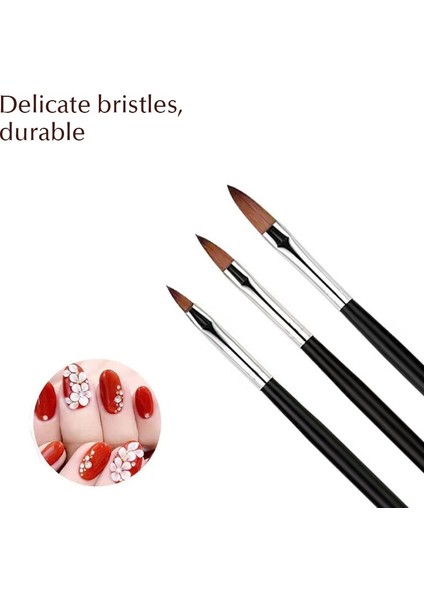 Q16788 3 Adet/takım Akrilik Tırnak Fırçası Siyah Uv Jel Oyma Kalem Fırça Sıvı Toz Nail Art 3D Çizim Kalem Yapı Fırçası Tırnak Sanat Aracı (Yurt Dışından) modelleri