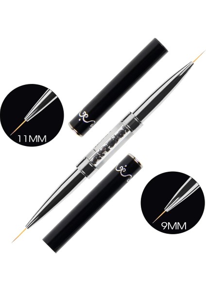 7mm Bqan Tırnak Fırçası Çift Kafa Astar Fırça Kristal Saplı Boyama Kalem Jel Fırça Çiçek Çizim Boyama Kalem Manikür Sanat Araçları (Yurt Dışından) modelleri