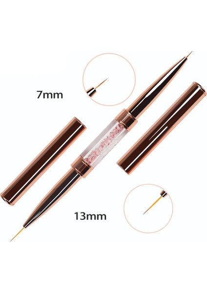 7mm Bqan Tırnak Fırçası Çift Kafa Astar Fırça Kristal Saplı Boyama Kalem Jel Fırça Çiçek Çizim Boyama Kalem Manikür Sanat Araçları (Yurt Dışından) indirimleri