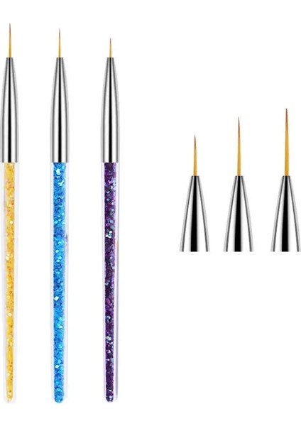 4 3 Adet-4 Adet/takım Yeni Moda Pullu Çubuk Çekme Kalem Tırnak Kalem Kristal Ince Cetvel Kalemi Tırnak Sanat Aksesuarları Aracı Uv Jel Kalem (Yurt Dışından) fırsatları