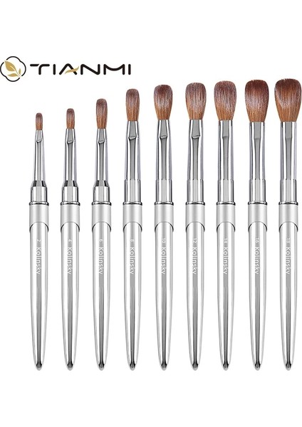 Crimped-10 Tıanmı 100% Saf Kolinsky Tırnak Fırçası Gümüş Uv Jel Lehçe Tırnak Sanat Uzatma Oluşturucu Manikür Tırnak Kalemi Boyama Çizim Fırçaları (Yurt Dışından) fiyatları