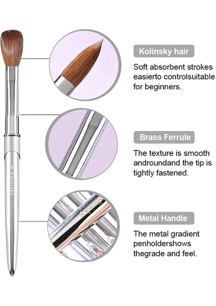 Crimped-10 Tıanmı 100% Saf Kolinsky Tırnak Fırçası Gümüş Uv Jel Lehçe Tırnak Sanat Uzatma Oluşturucu Manikür Tırnak Kalemi Boyama Çizim Fırçaları (Yurt Dışından) modelleri