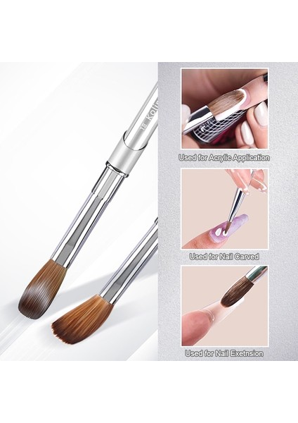 Crimped-10 Tıanmı 100% Saf Kolinsky Tırnak Fırçası Gümüş Uv Jel Lehçe Tırnak Sanat Uzatma Oluşturucu Manikür Tırnak Kalemi Boyama Çizim Fırçaları (Yurt Dışından) fırsatları