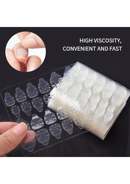 Çocuk Boyutu-2pcs Halaıman Şeffaf Jöle Çift Taraflı Çıkartmalar Tırnak Tutkal Yanlış Tırnak Yeniden Kullanılabilir Yapıştırıcı Yanlış Çivi Aksesuarları ve Araçları (Yurt Dışından) modelleri