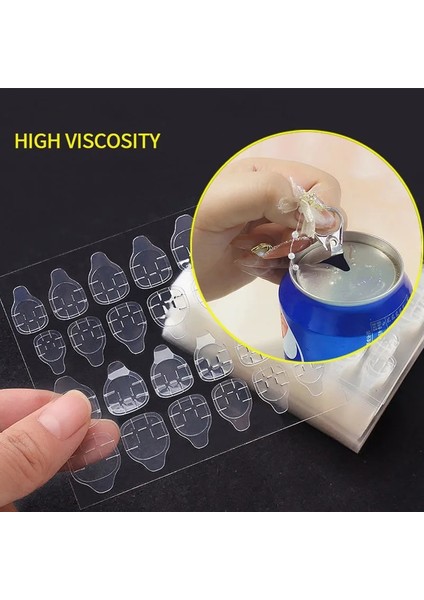 Çocuk Boyutu-2pcs Halaıman Şeffaf Jöle Çift Taraflı Çıkartmalar Tırnak Tutkal Yanlış Tırnak Yeniden Kullanılabilir Yapıştırıcı Yanlış Çivi Aksesuarları ve Araçları (Yurt Dışından) indirimleri