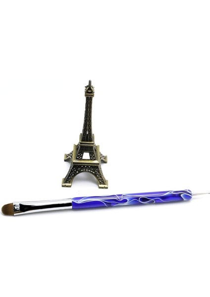 Blue-10 Tıanmı Kolinsky Fransız Tırnak Resim Fırçası Süsleyen Aracı Akrilik Tırnak Sanat Profesyonel Manikür Tırnak Eti Temizleme Tırnak Sanat Tasarımı Için (Yurt Dışından) fırsatları