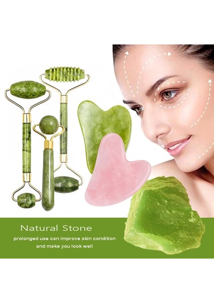 Kazıma Topu Guasha Doğal Taş Yeşim Yüz Masajı Gua Sha Masaj Aracı Masaj Yeşim Rulo Seti Visage Rouleau De Masaj Rouleau Visage (Yurt Dışından) fırsatları