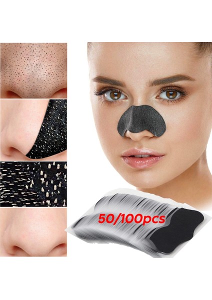 BLACK-100PCS-TOOL 10-100PCS Unisex Burun Remover Maske Derin Temizlik Küçültme Akne Tedavisi Maskesi Cilt Bakımı Burun lar Şerit (Yurt Dışından) fiyatları