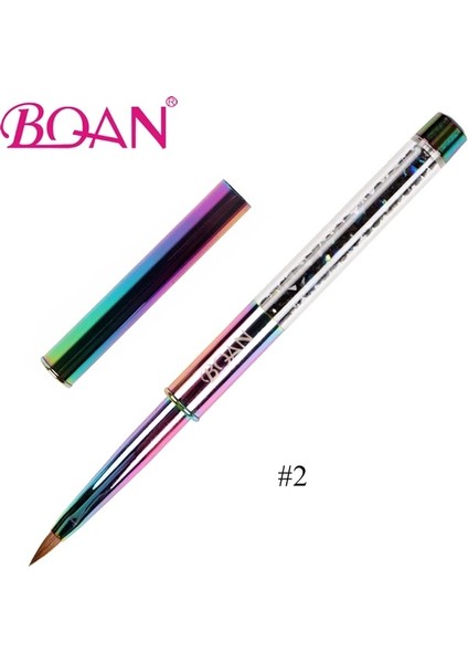 Boyut 2 Bqan 1 Adet 3D Oyma Tırnak Sanat Kolinsky Samur Akrilik Fırça Boyama Kalem Sıvı Toz Dıy Taklidi Kolu Çizim Manikür Aracı (Yurt Dışından)