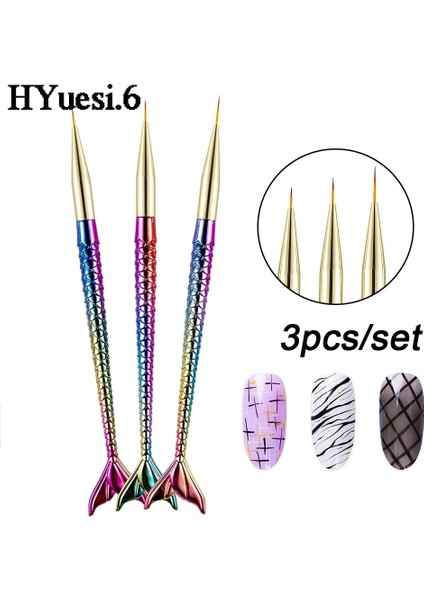 Yaratıcı Denizkızı Kuyruğu Tırnak Sanat Fırçaları Profesyonel Uv Jel Astar Şerit Süsleyen Boyama Çizim Kalemi Dıy Manikür Araçları (Yurt Dışından) fiyatları