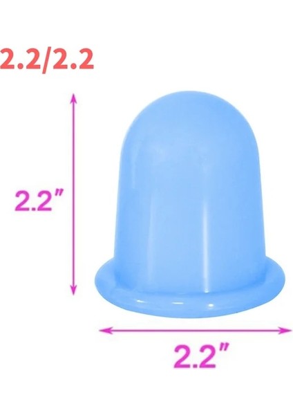 Açık Mavi 1/2 Adet Silikon Çukurluğu Emme Vakum Yüz Bacak Kol Gevşeme Masaj Fincan Emme Can Vakum Yüz Masaj Fincan (Yurt Dışından)